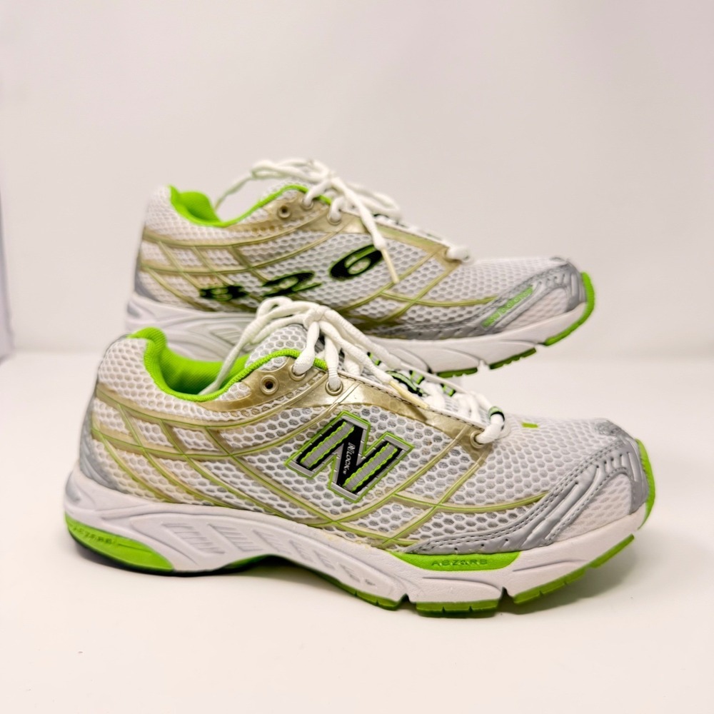 🇺🇸USA New Balance 826 White Lime Green Silver Y2K Running Shoes Women's 7.5 - Picture 3 of 16